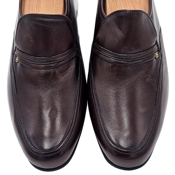 NEW Vintage Bally Men\'s size 6.5E Brown Calfskin Leather Dress Shoes Bit Loafers main image 6